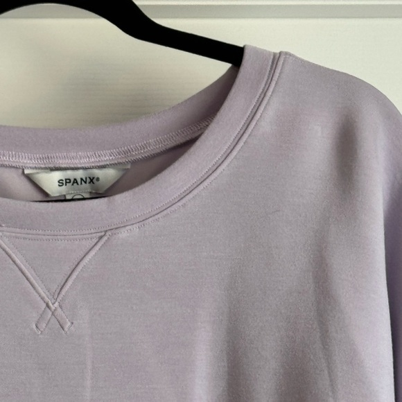 SPANX AirEssentials Crew Neck Top Lilac Color - Picture 7 of 11
